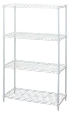 Iris Ohyama CMM-75144 Color Rack  Metal Rack  4 Tiers  White  Rustproof