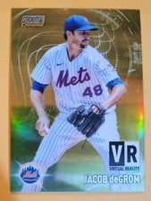 2021 Stadium Club Chrome Virtual Reality Gold #VR-18 Jacob deGrom #/50 SP