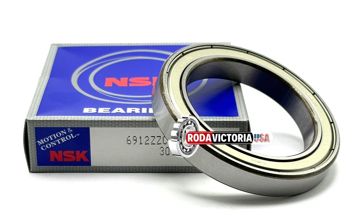 NSK Japan 6912 ZZ Deep Groove Ball Bearing, Metal Shielded