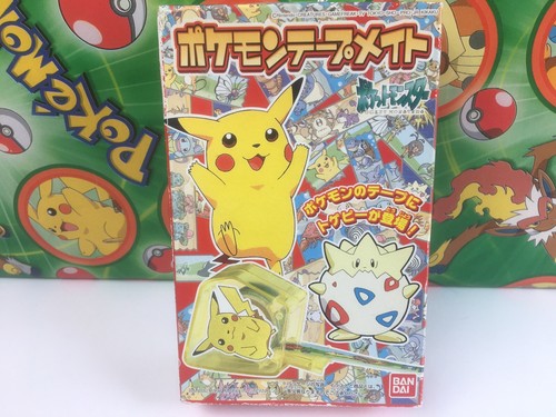Pokemon Sealed Tape Dispenser Box Togepi Pikachu Case Bandai Sticky Masking Toy Ebay
