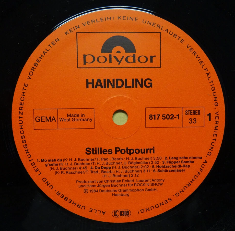 Haindling Stilles Potpourri LP Vinyl - Bild 3 von 3