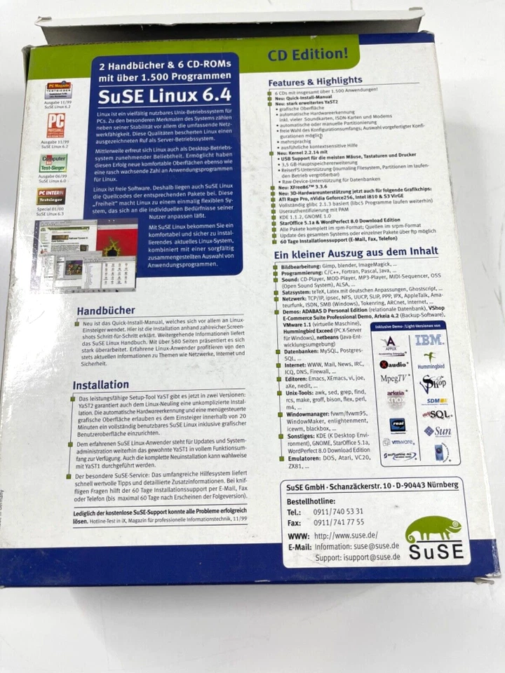 SUSE Linux 6.4 Betriebssystem CD Edition Bog Box - Bild 3 von 4