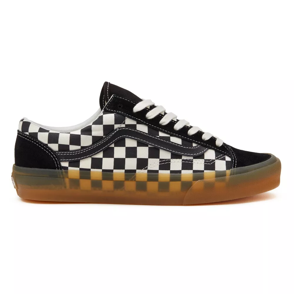 Donker worden Federaal Messing New Vans Style 36 Checkerboard Black/Marshmallow/Double Light Gum Sneakers  2022