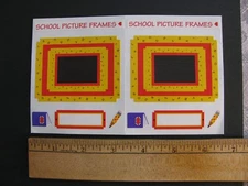 Mrs. Grossman's Stickers SCHOOL PICTURE FRAMES 2 Mods Each 4" X 3.25" NOS