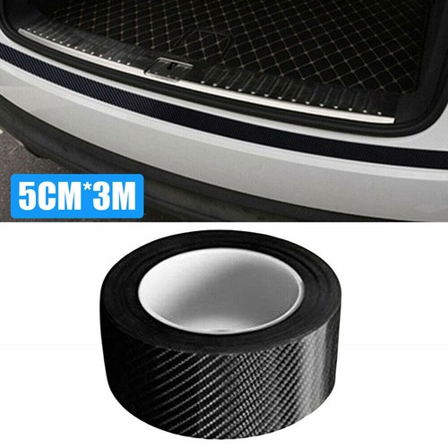 Carbon Fiber Car Door Sill Protector Scuff Plate Vinyl Sticker Trim Accessories - Foto 2 di 14