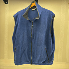 Timberline Colorado Men XL Navy Blue Vintage Polyester Fleece Vest Made in USA