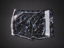 NWOT Foiled Hologram Black Silver Booty Shorts Small Adult Gymnastics Dance