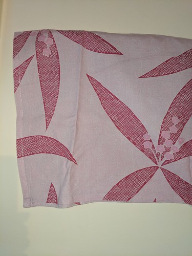 Vintage Japanese Kimono Pink Floral Cotton 50" long - Picture 9 of 16