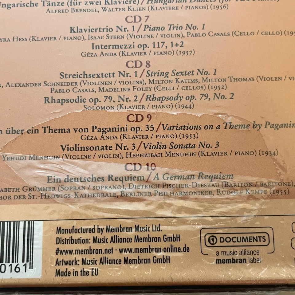 Brahms - Symphonies/Concertos/Piano & Chamber Music etc. (10 x CD Box Set) NEW - Image 3 of 3