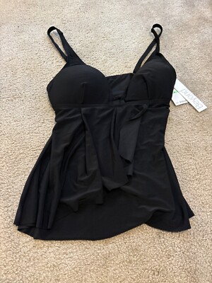 Beyond Control Swimsuit, Tankini Women's Size 8, Black NWT MSRP $135