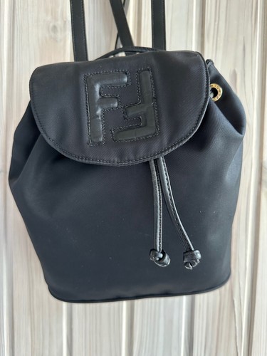 AUTH! RARE vintage FENDI Black nylon backpack - Picture 3 of 18