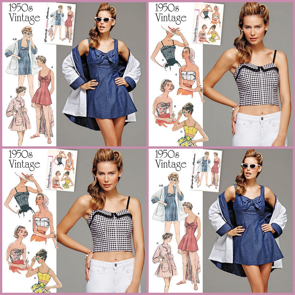 Simplicity Retro Vintage 1950s Summer Rockabilly Sewing Pattern