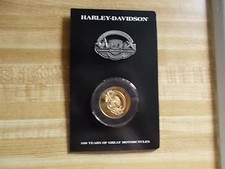 HARLEY RARE 100TH ANNIVERSARY WILLIE G COIN & PIN SET MADE IN USA