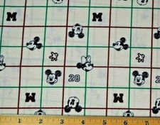 Disney Mickey Minnie Mouse 100 Cotton Fabric FAT QUARTER 18 inches x 21 inches