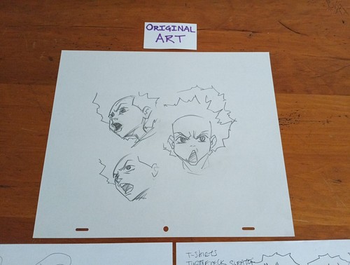 ORIGINAL ART The Boondocks Huey Freeman pencil line sketch RARE from TV Show - Picture 2 of 6
