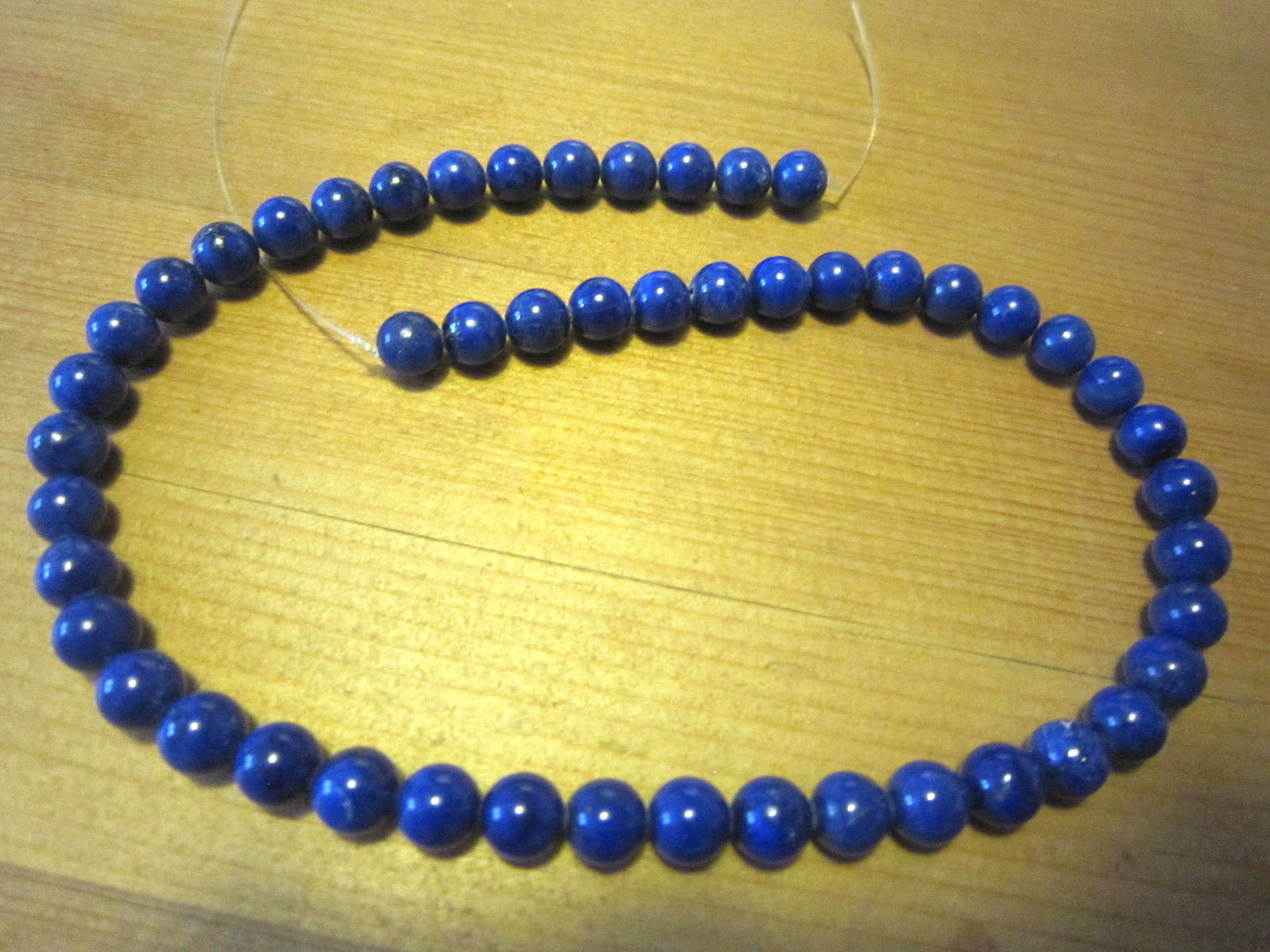 Lapis-Lazuli en perles de 8,06mm enfilade de grade A supérieur pour joaillerie