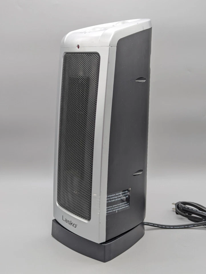 Aquecedor elétrico oscilante de cerâmica Lasko 1500 watts torre 5307 2 configurações e ventilador - Imagem 2 de 4
