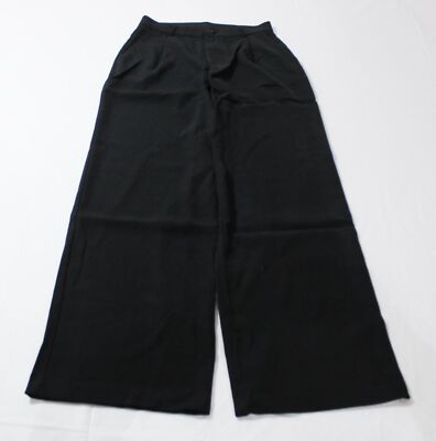AHA Selected Women's High Waist Solid Full Length Pants BL1 Black Medium NWT