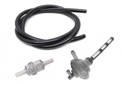 Yamaha Aerox Benzinhahn + Benzinfilter + Benzinschlauch Schwarz