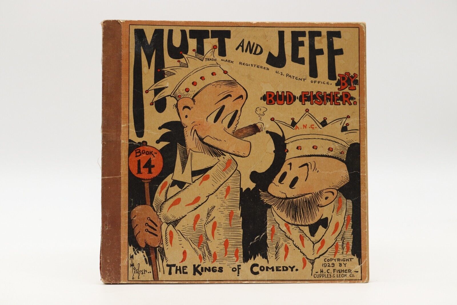 Mutt and Jeff #14 1929 Cupples & Leon 10" X 10" Bud Fisher Platinum Age VG-