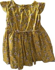 Unbranded Size 3 Toddler Yellow Dress With Flowers