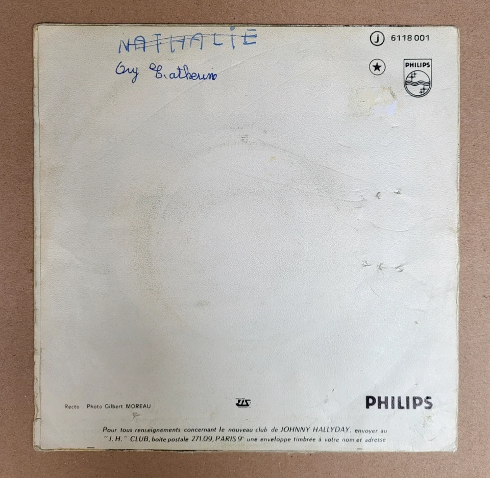 D -Johnny Hallyday Oh ! Ma Jolie Sarah  SP 45T  Imprimé a L'intérieur ULTRA RARE - Photo 4/4