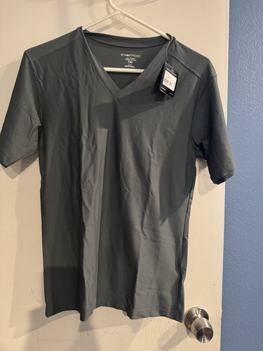 Exofficio Give-n-go Travel V-Neck T-Shirt M Gray Breathable Quick Dry, Wicking - Picture 3 of 5