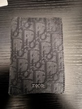 Dior Men&rsquo;s Wallet Black Monogram Pattern Logo Accent Bifold Folding Style