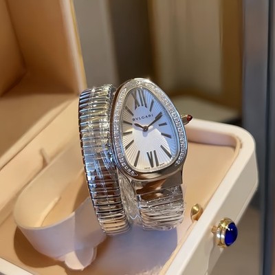 Serpenti Series Double-Ring Snake-Shaped Women's Watch
