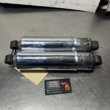 2 73-86 Harley Shovelhead Ironhead Chrome Covered Shock Set Pair 12