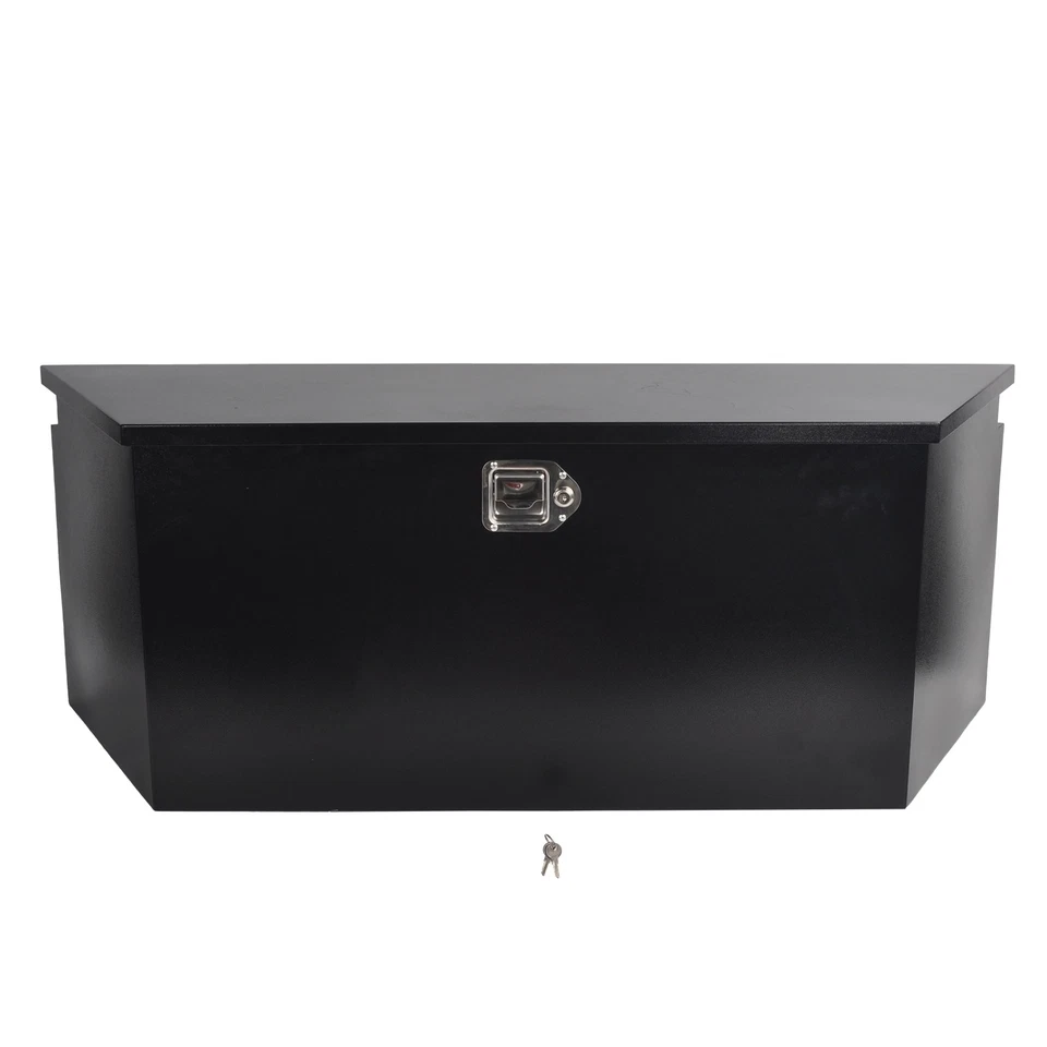 49"x15"x18.5" inch Black Steel Trailer Tongue Tool Box for Trailer Truck w/Lock - Image 2 of 4
