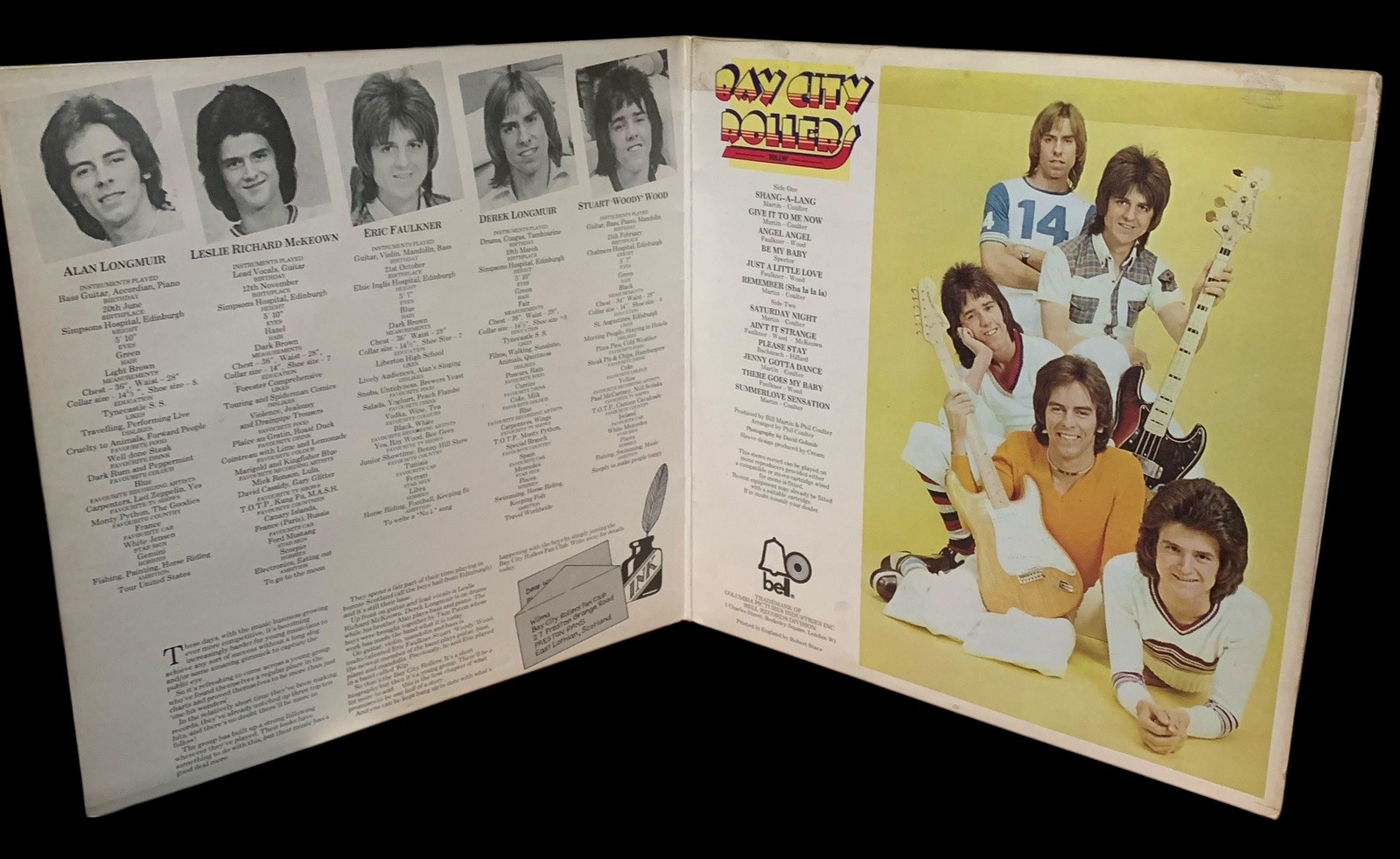 SIGNED BAY CITY ROLLERS LES McKEOWN ROLLIN VINYL LP RARE! BYE BYE BABY