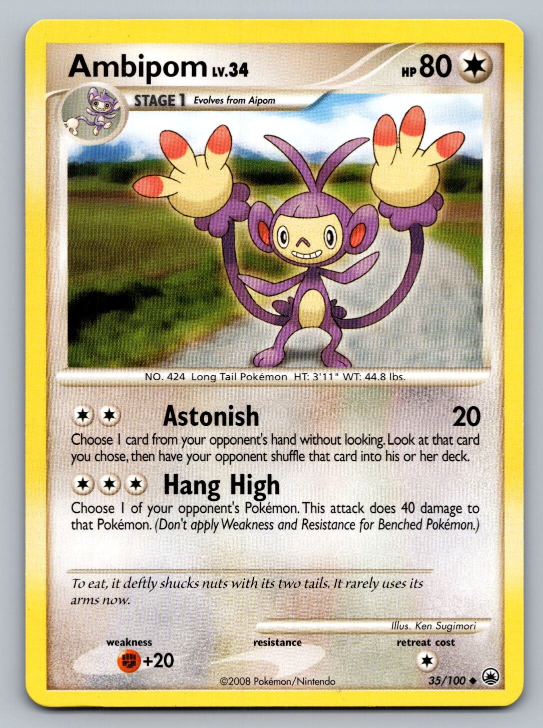 Pokemon TCG Majestic Dawn Ambipom 35/100