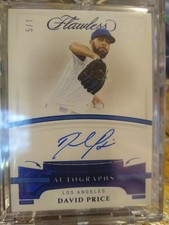 2021 Panini Flawless David Price Autograph Sapphire #/7 Los Angeles Dodgers