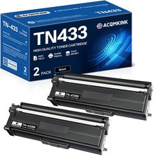 TN433BK TN433 High Yield Black Toner Cartridge Replacement for Brother TN-433