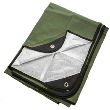 Insulated Tarp, Reusable Heavy Duty Thermal Survival Blanket – 60x82in, Refle...