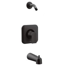 Moen T2473NHBL Genta Matte Black Posi-Temp Tub/Shower