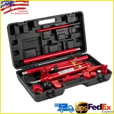 12 Ton Porta Power Hydraulic Jack Air Pump Lift Ram Auto Body Frame Repair Kit