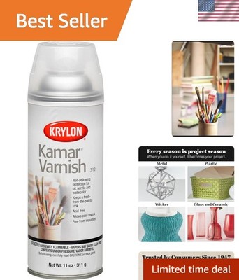 Krylon Kamar 11-oz Varnish Spray - Matte Protection for Paintings & Crafts