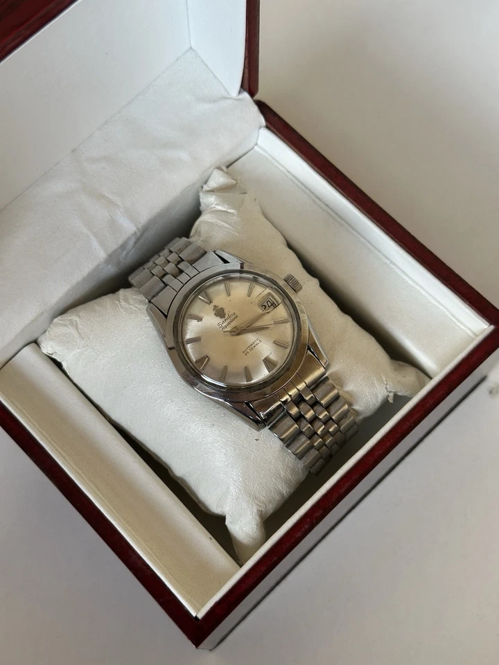 Reloj Sandoz Aquaplane Vintage Años 60 Automático 25 Joyas Fecha 36mm Caballeros Suizo Foto 2 de 4