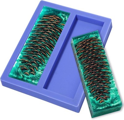 Silicone Knife Scale Mold, Casting Resin Knife Handle Scales Mold, DIY Craft Mak