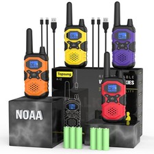 Topsung 2 Way Radios for Adults Long Range Walkie Purple Yellow Red Orange