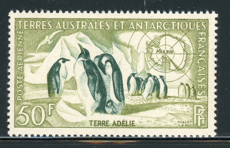 FSAT TAAF MNH Selections: Scott #C1 50Fr Emperor Penguins MAP CV$30+