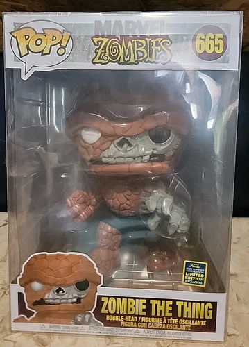 Marvel Zombies #665 Zombie The Thing 10-inch Funko Pop in Protector