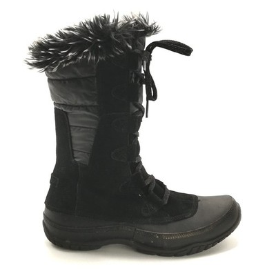 The North Face Boots Womens Shoes Nuptse Purna II Winter Snow Black Suede 7