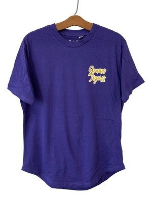 Pressbox Graphic Tee Medium Geaux Tigers Short Sleeve Purple Cotton College NEW