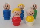 Vintage Fisher-Price Little People Figures Lot Of Five