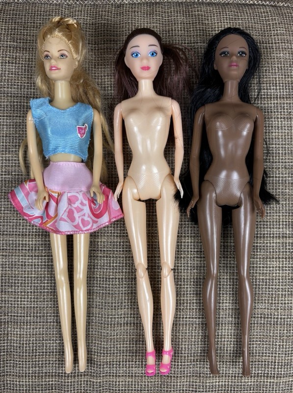 Lot Of 3 Clone Barbie Fashion Dolls