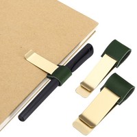 2 Stifthalter FüR Notebook, Messing Retro, DunkelgrüN/Messing
