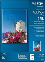 Sigel IP664 Inkjet Fotopapier Top, A4, 100 Blatt, HochgläNzend, Hochweiß, 125 G,